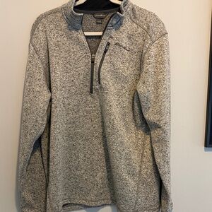 Eddie Bauer Men's Gray Zip-Up Sweater